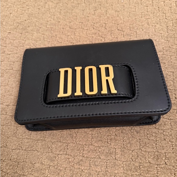 Dior Handbags - Dior Revolution Black and Gold Clutch Bag